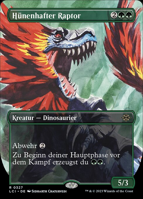 Hünenhafter Raptor XLCI-327 Rare Excellent Deutsch