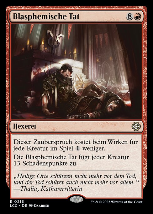 Blasphemische Tat LCC-216 Rare Near Mint Deutsch