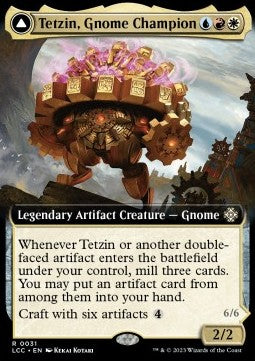 Tetzin, Gnome Champion // The Golden-Gear Colossus XLCC-31 Rare Near Mint Englisch Foil