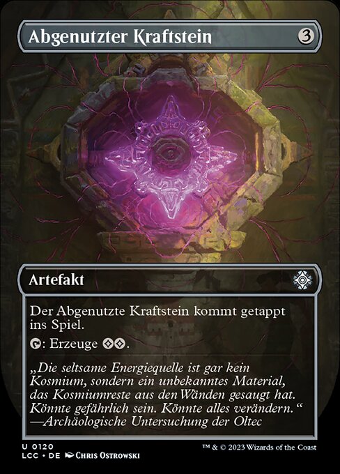 Abgenutzter Kraftstein XLCC-120 Uncommon Excellent Deutsch Foil