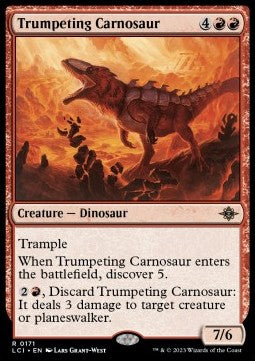 Brüllender Carnosaurus LCI-171 Rare Excellent Englisch Foil