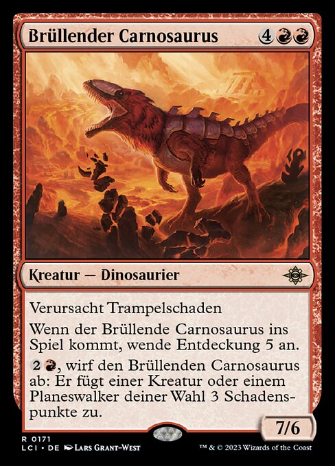 Brüllender Carnosaurus LCI-171 Rare Near Mint Deutsch