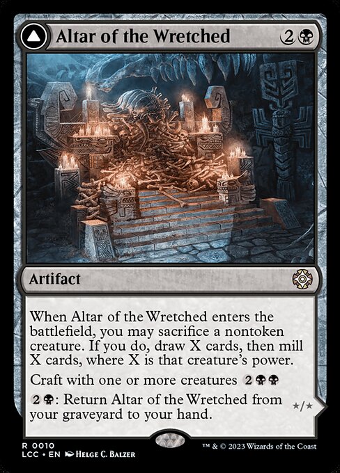 Altar of the Wretched // Wretched Bonemass LCC-10 Rare Near Mint Englisch