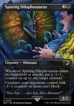 Spitting Dilophosaurus (V.1) REX-3 Rare Excellent Englisch