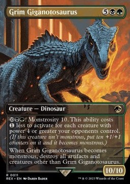 Grim Giganotosaurus REX-11 Rare Near Mint Englisch Foil