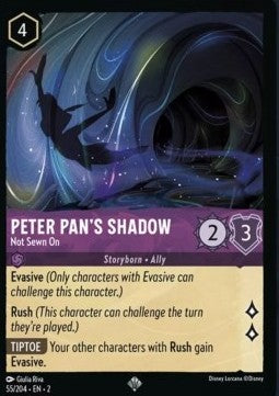 Peter Pans Schatten - Nicht angenäht 2ROF-55 Super Rare Boosterfrisch Englisch