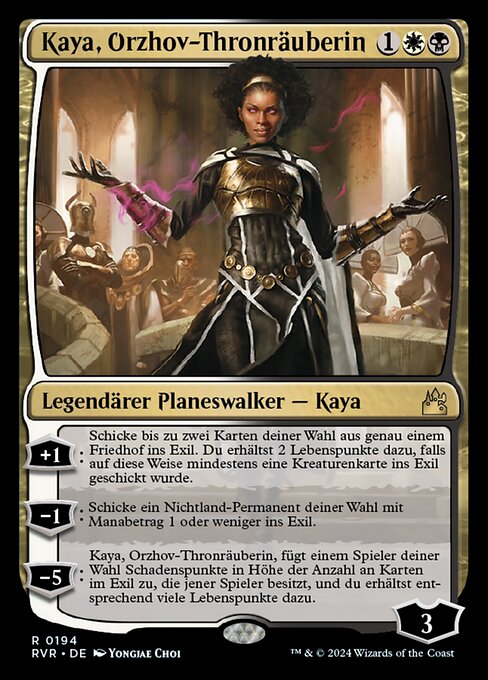 Kaya, Orzhov-Thronräuberin RVR-194 Rare Excellent Deutsch