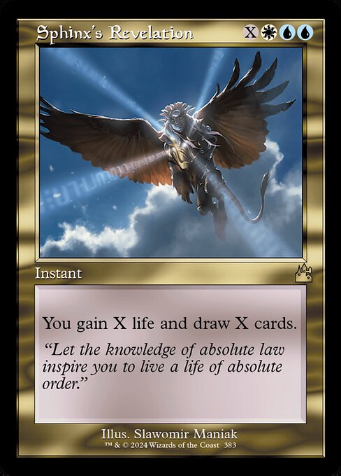 Offenbarung der Sphinx XRVR-383 Rare Near Mint Englisch