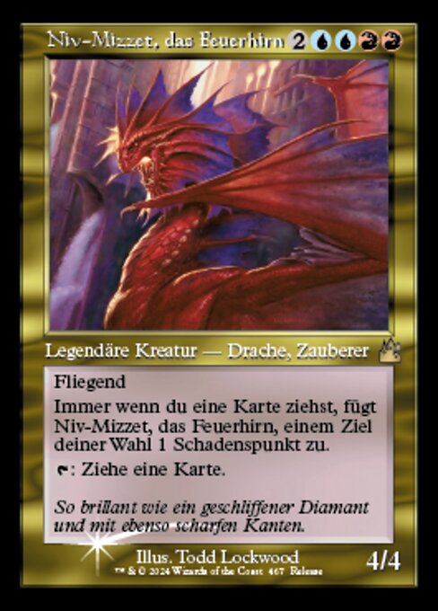 Niv-Mizzet, das Feuerhirn REL-466 Rare Near Mint Deutsch Foil