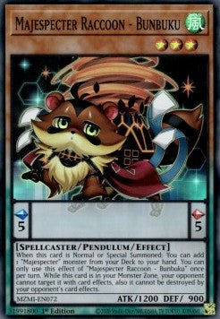 Majespecter Raccoon - Bunbuku MZMI-072 Super Rare Excellent Englisch 1. Auflage