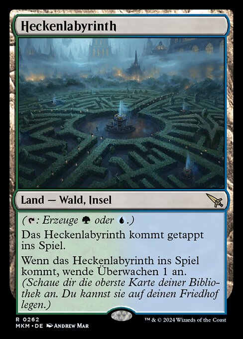 Heckenlabyrinth MKM-262 Rare Excellent Deutsch