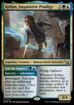Kellan, Inquisitive Prodigy // Tail the Suspect MKM-212 Rare Near Mint Englisch