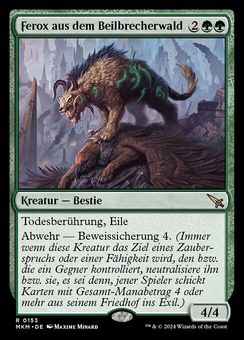 Ferox aus dem Beilbrecherwald MKM-153 Rare Near Mint Deutsch