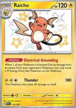 Raichu PAF-132 Shiny Rare Boosterfrisch Deutsch