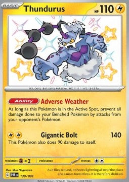 Thundurus PAF-139 Shiny Rare Near Mint Englisch