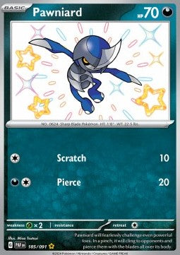 Pawniard PAF-185 Shiny Rare Near Mint Englisch