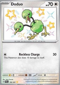 Doduo PAF-199 Shiny Rare Near Mint Englisch