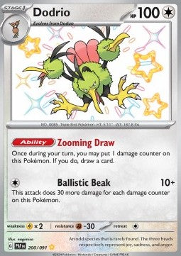 Dodrio PAF-200 Shiny Rare Excellent Englisch