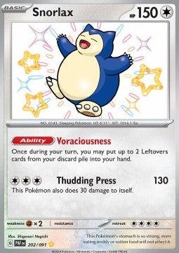 Snorlax PAF-202 Shiny Rare Near Mint Englisch