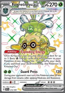 Forretress ex PAF-212 Shiny Ultra Rare Excellent Englisch