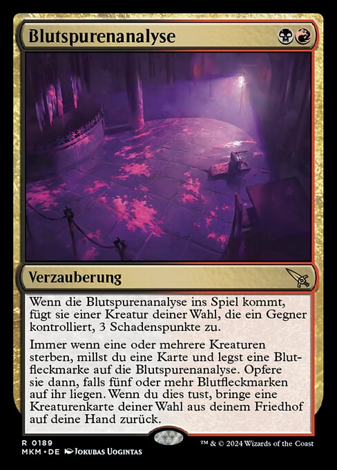 Blutspurenanalyse MKM-189 Rare Excellent Deutsch Foil