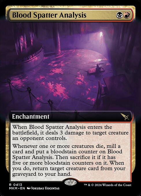 Blutspurenanalyse XMKM-413 Rare Excellent Englisch Foil