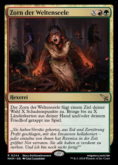 Zorn der Weltenseele MKM-244 Rare Near Mint Deutsch Foil
