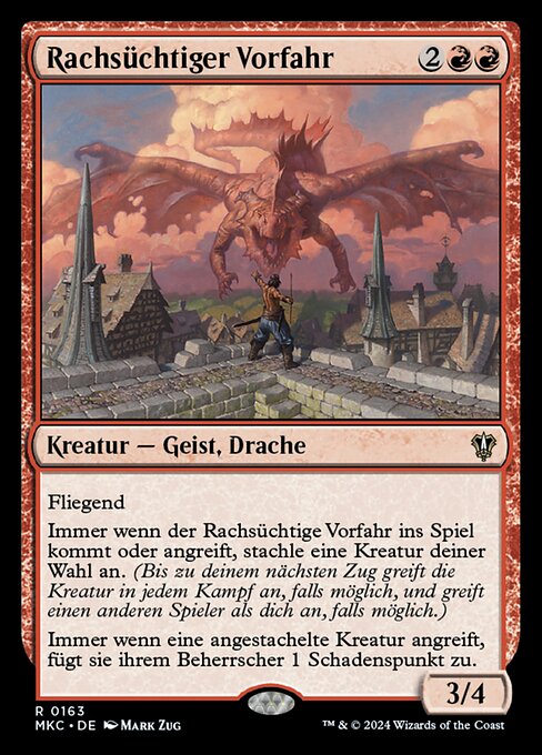 Rachsüchtiger Vorfahr MKC-163 Rare Near Mint Deutsch