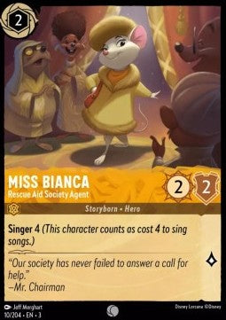 Miss Bianca - Agentin der internationalen Rettungshilfegesellschaft 3INK-10 Common Near Mint Englisch Foil