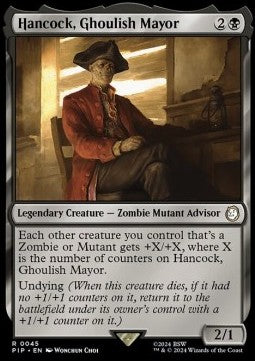 Hancock, Ghoulish Mayor PIP-45 Rare Near Mint Englisch Foil