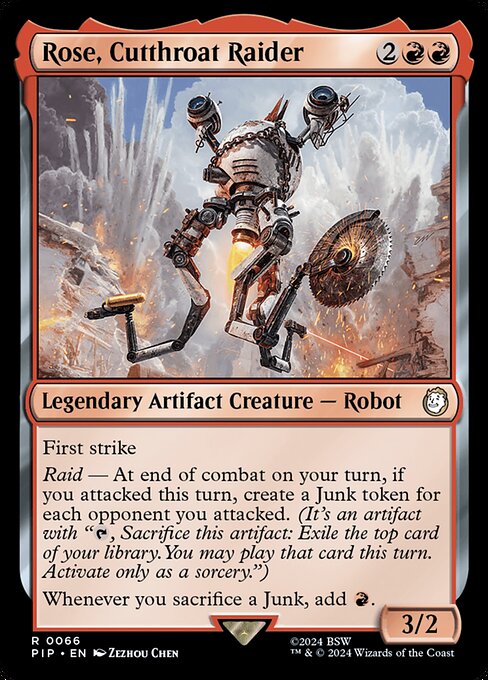 Rose, Cutthroat Raider PIP-66 Rare Near Mint Englisch