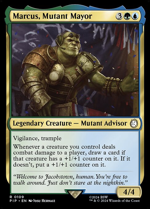 Marcus, Mutant Mayor PIP-109 Rare Excellent Englisch
