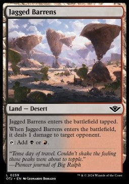 Jagged Barrens OTJ-259 Land Near Mint Englisch Foil