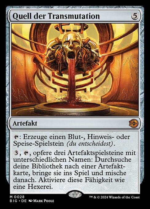 Transmutation Font (V.1) BIG-28 Mythic Excellent Deutsch
