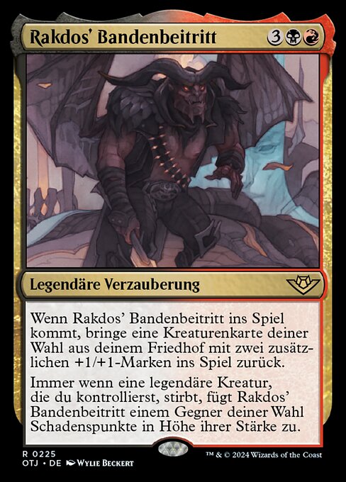 Rakdos' Bandenbeitritt OTJ-225 Rare Excellent Deutsch