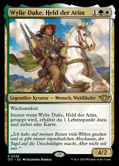 Wylie Duke, Held der Atiin OTJ-239 Rare Excellent Deutsch