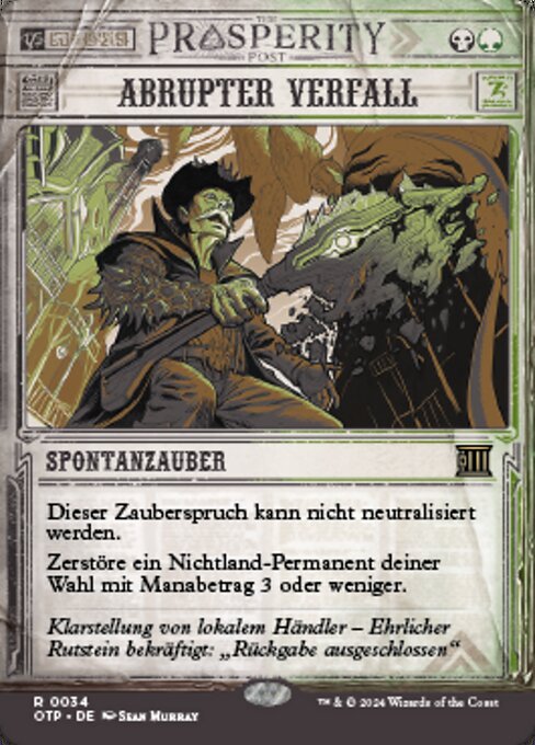 Abrupter Verfall OTP-34 Rare Excellent Deutsch