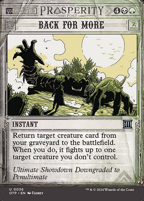 Rückkehr für Rache OTP-36 Uncommon Near Mint Englisch Foil