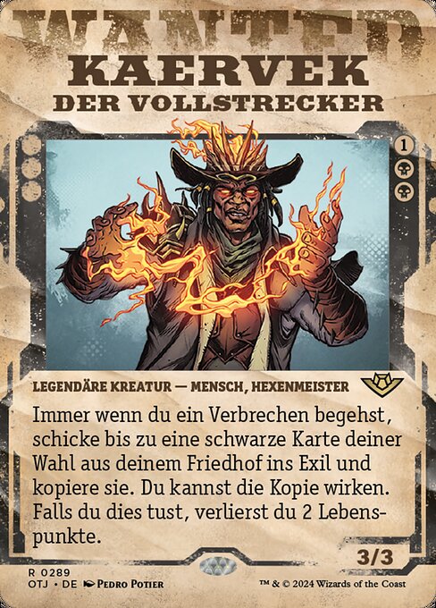 Kaervek der Vollstrecker XOTJ-289 Rare Near Mint Deutsch