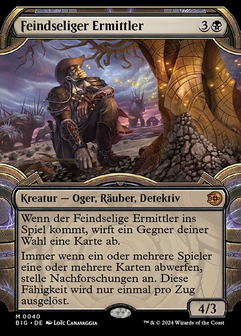 Feindseliger Ermittler (V.2) BIG-40 Mythic Near Mint Deutsch Foil