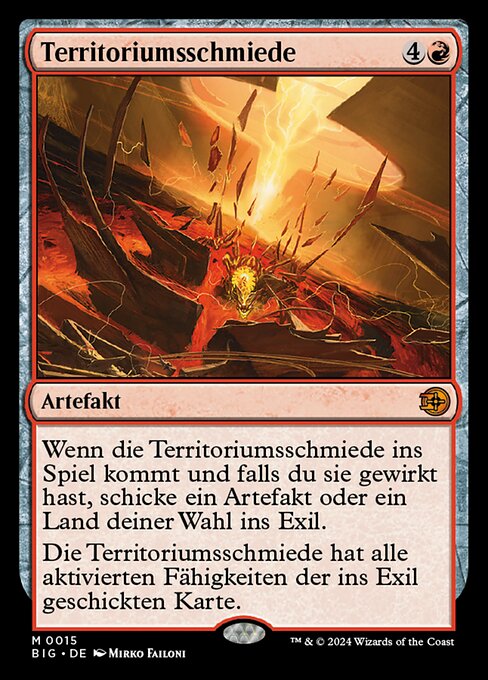 Territory Forge (V.1) BIG-15 Mythic Near Mint Deutsch Foil