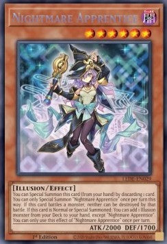 Nightmare Apprentice LEDE-029 Secret Rare Excellent Englisch 1. Auflage
