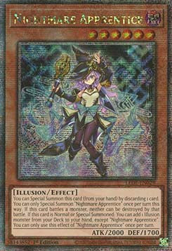 Nightmare Apprentice LEDE-029 Quarter Century Secret Rare Near Mint Englisch 1. Auflage