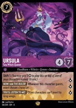 Ursula - Sea Witch Queen 4URS-58 Legendary Near Mint Englisch