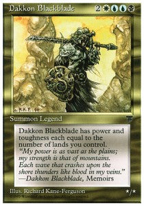 Dakkon Blackblade CHR- Rare Excellent Englisch