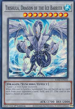 Trishula, Drache der Eisbarriere (V.1) RA02-026 Super Rare Excellent Deutsch 1. Auflage