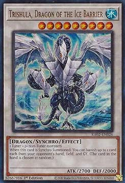 Trishula, Drache der Eisbarriere (V.2) RA02-026 Ultra Rare Near Mint Deutsch 1. Auflage