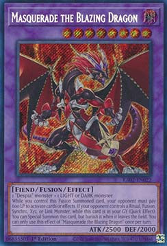 Masquerade der flammende Drache (V.3) RA02-022 Secret Rare Excellent Deutsch 1. Auflage