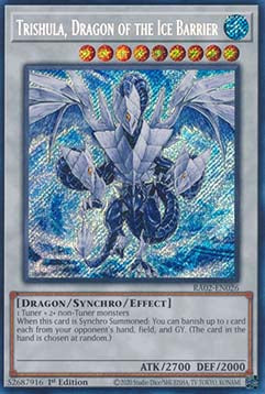 Trishula, Drache der Eisbarriere (V.3) RA02-026 Secret Rare Good Deutsch 1. Auflage