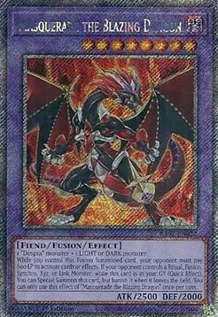 Masquerade the Blazing Dragon (V.4) RA02-EN022 Platinum Secret Rare Excellent Englisch 1. Auflage